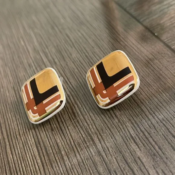 Vintage Avon 1987 “Porcelain Expressions” Diamond Shaped with Brown & Black - Picture 8 of 16